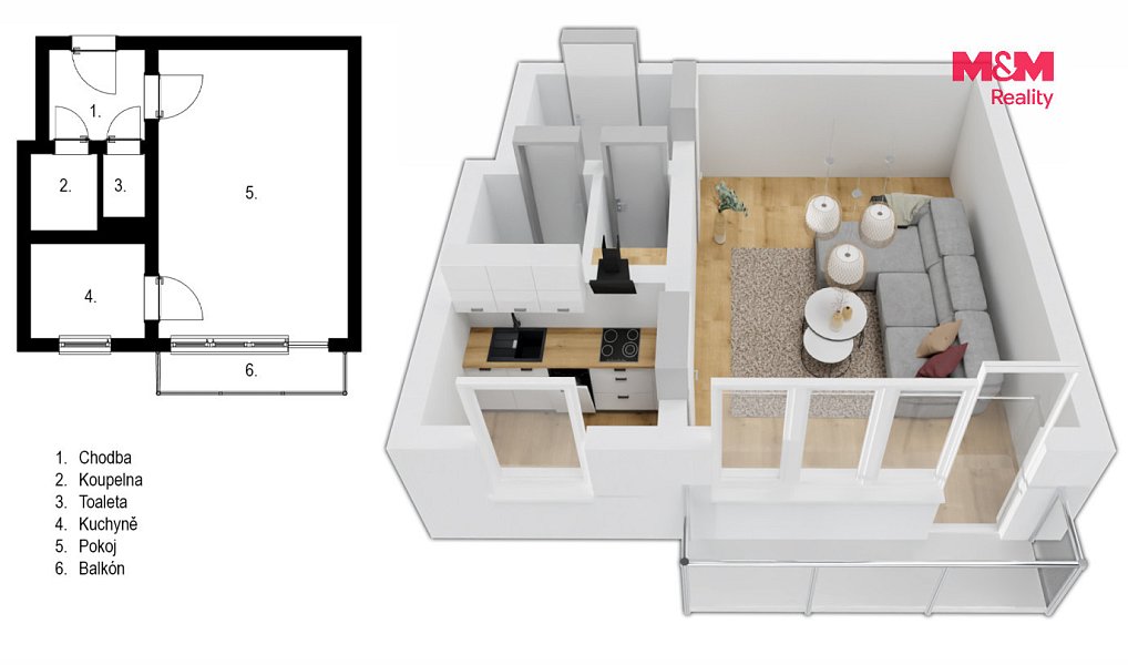 Prodej bytu 1+1 27 m², Náchod – náhled fotky 7