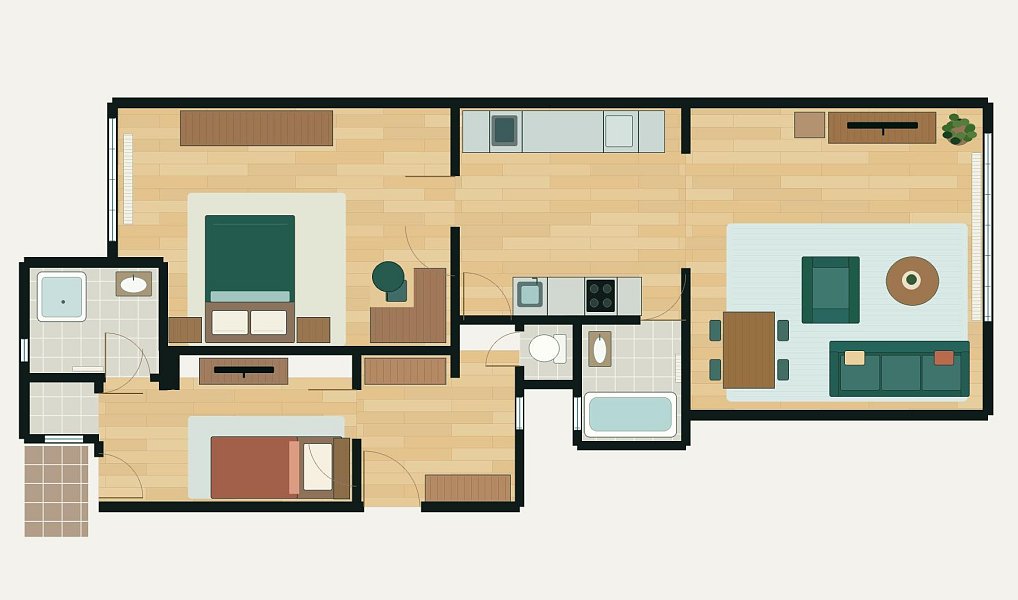 Pronájem bytu 3+kk 86 m², Praha – náhled fotky 3