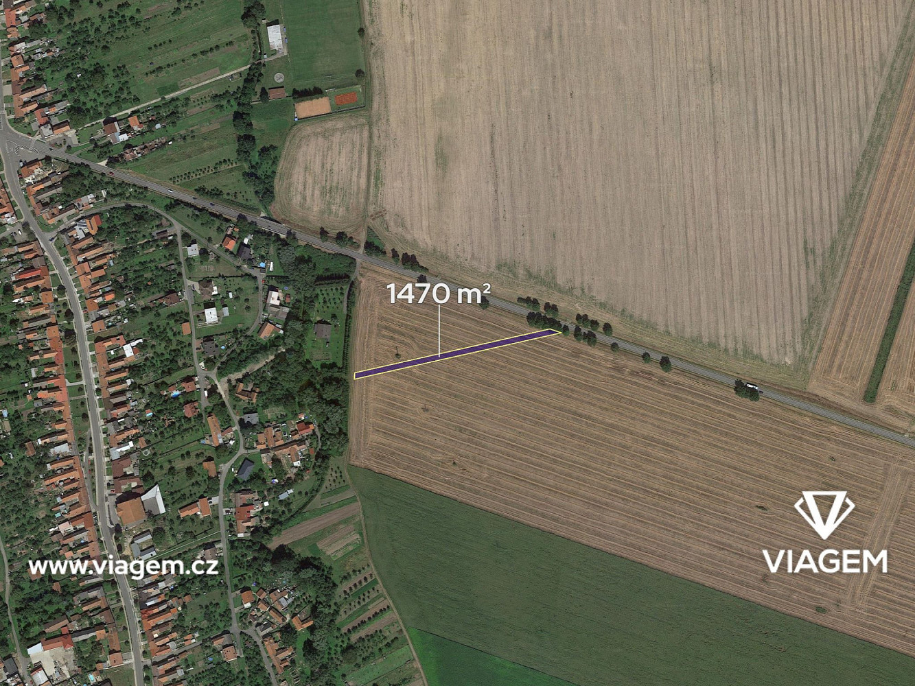 Prodej pole 882 m² – pohled 2