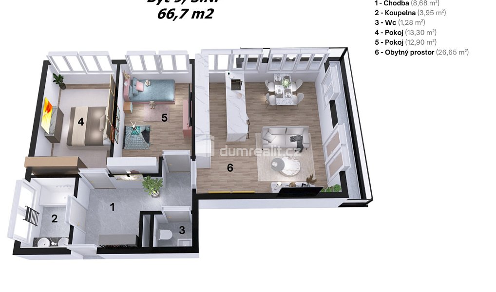 Prodej bytu 3+kk 66 m², Mělník – náhled fotky 6