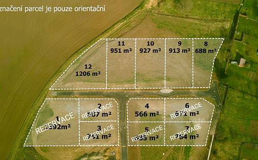 Prodej stavebního pozemku 566 m², Medlovice, okres Vyškov