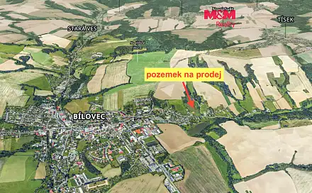 Prodej stavebního pozemku 1 138 m², 1. máje, Bílovec, okres Nový Jičín