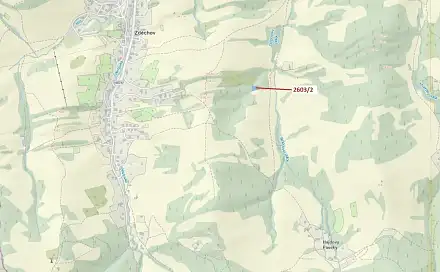 Dražba lesa 1 036 m², Zděchov