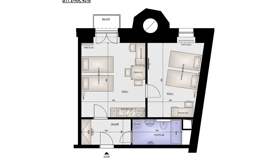 Pronájem bytu 2+kk 46 m², Brno – náhled fotky 8