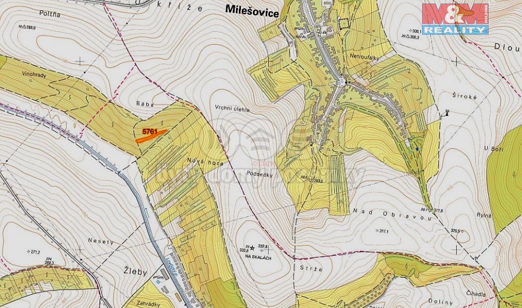 Prodej pole 1 954 m², Lovčičky – náhled fotky 2