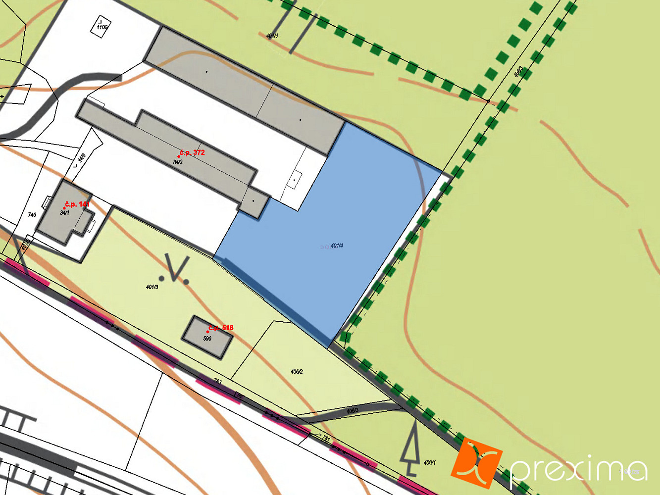 Prodej komerčního pozemku 1 471 m² – fotografie 3