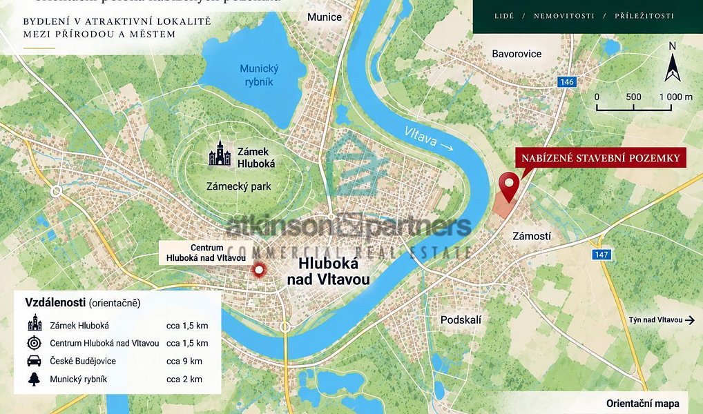 Prodej stavebního pozemku 906 m², Hluboká nad Vltavou – náhled fotky 3
