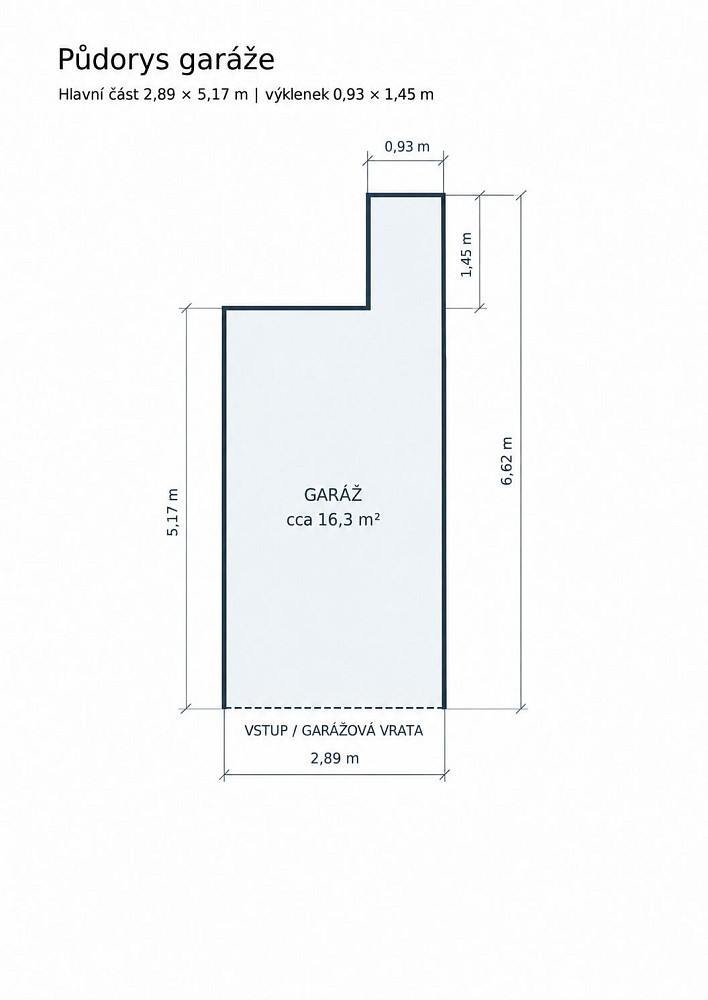 Garáž 16m2, Králův Dvůr – fotografie 3