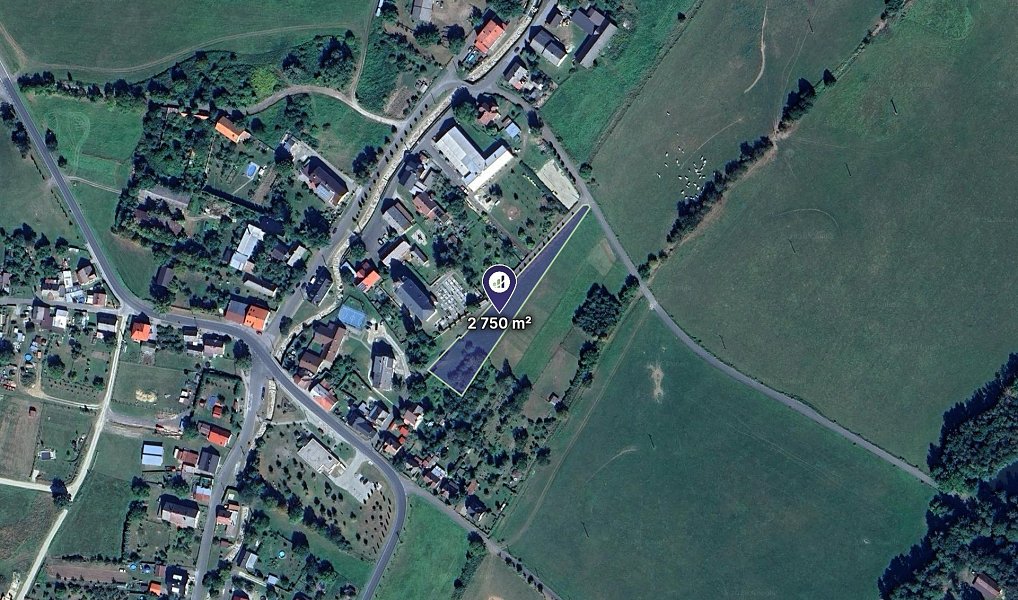 Prodej pole 2 750 m², Uhelná – fotka 1 z 3