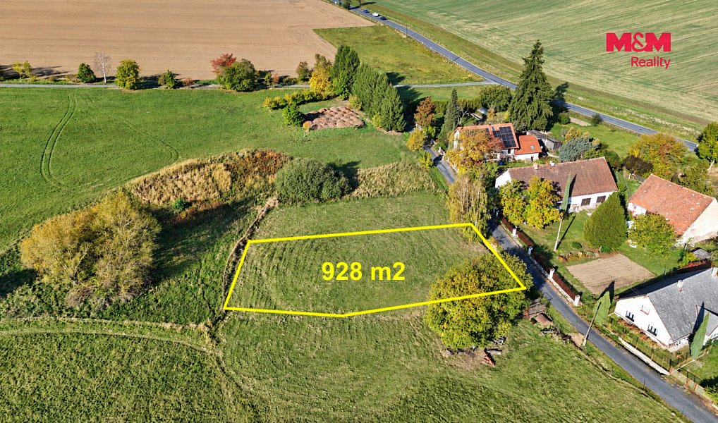 Prodej stavebního pozemku 928 m², Myslovice – náhled fotky 2
