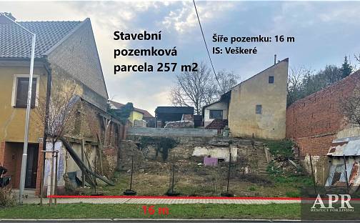 Prodej stavebního pozemku 257 m², Horní Valy, Uherský Brod, okres Uherské Hradiště