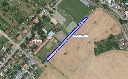 Prodej komerčního pozemku 1 878 m², Babice, okres Uherské Hradiště