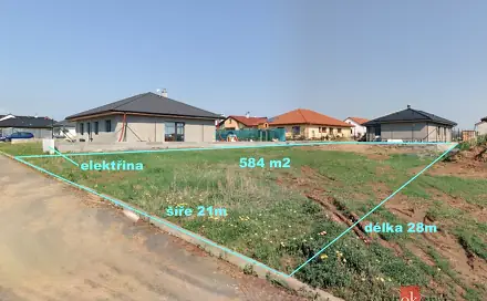 Prodej stavebního pozemku 585 m², Střítež, okres Jihlava