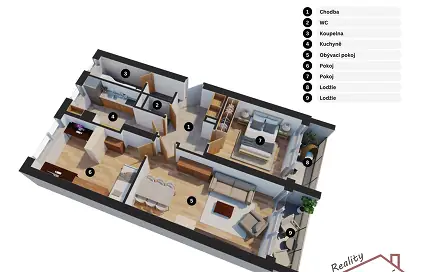 Prodej bytu 3+1 78 m², Kostelecká, Brandýs nad Labem-Stará Boleslav - Brandýs nad Labem, okres Praha-východ