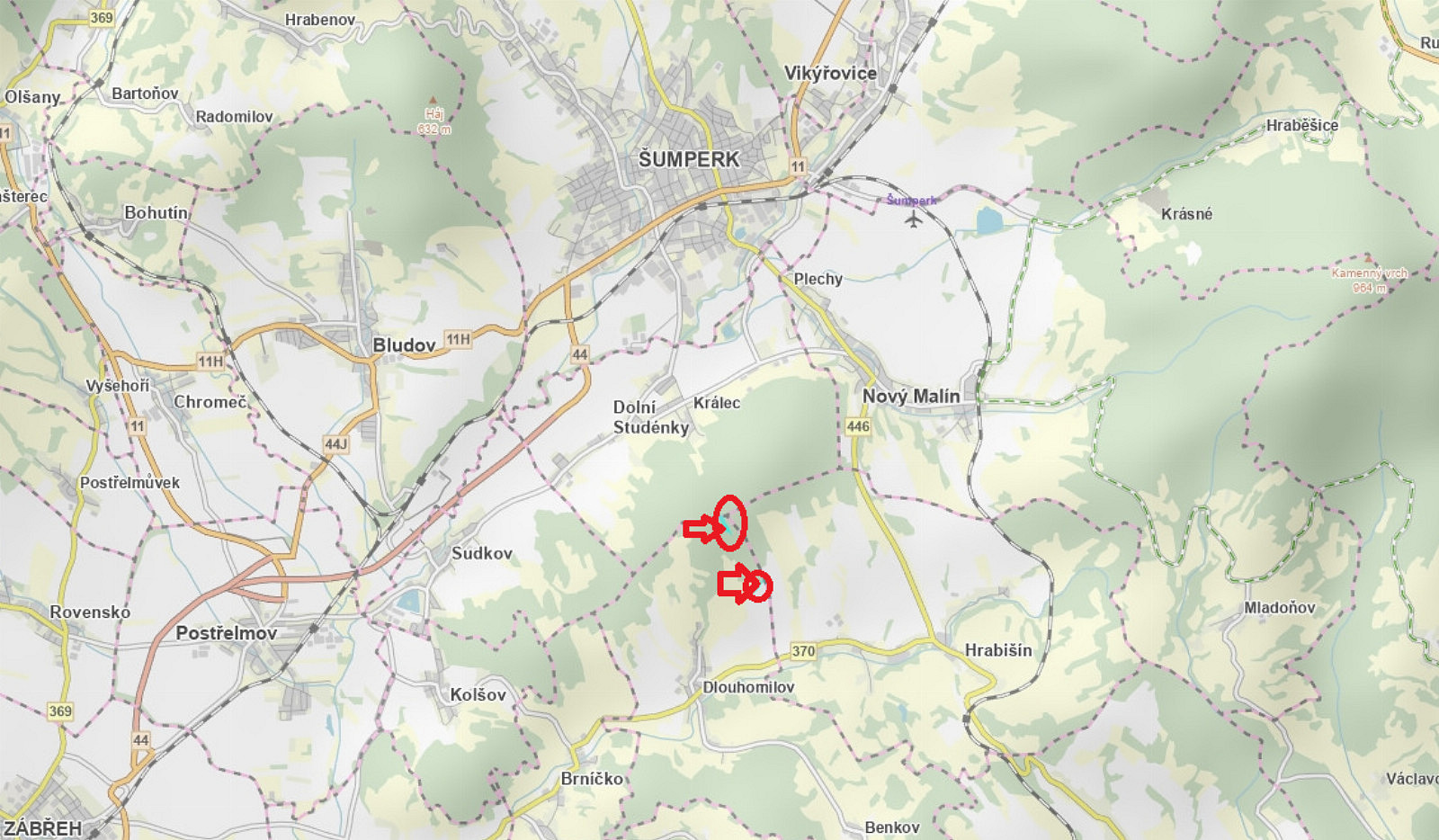 Prodej lesa 1 463 m²