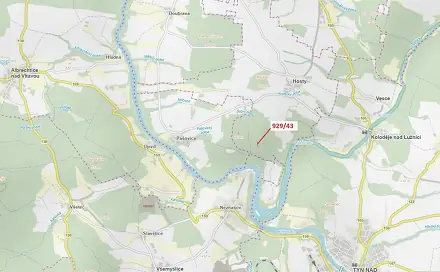 Dražba lesa 1 258 m², Hosty