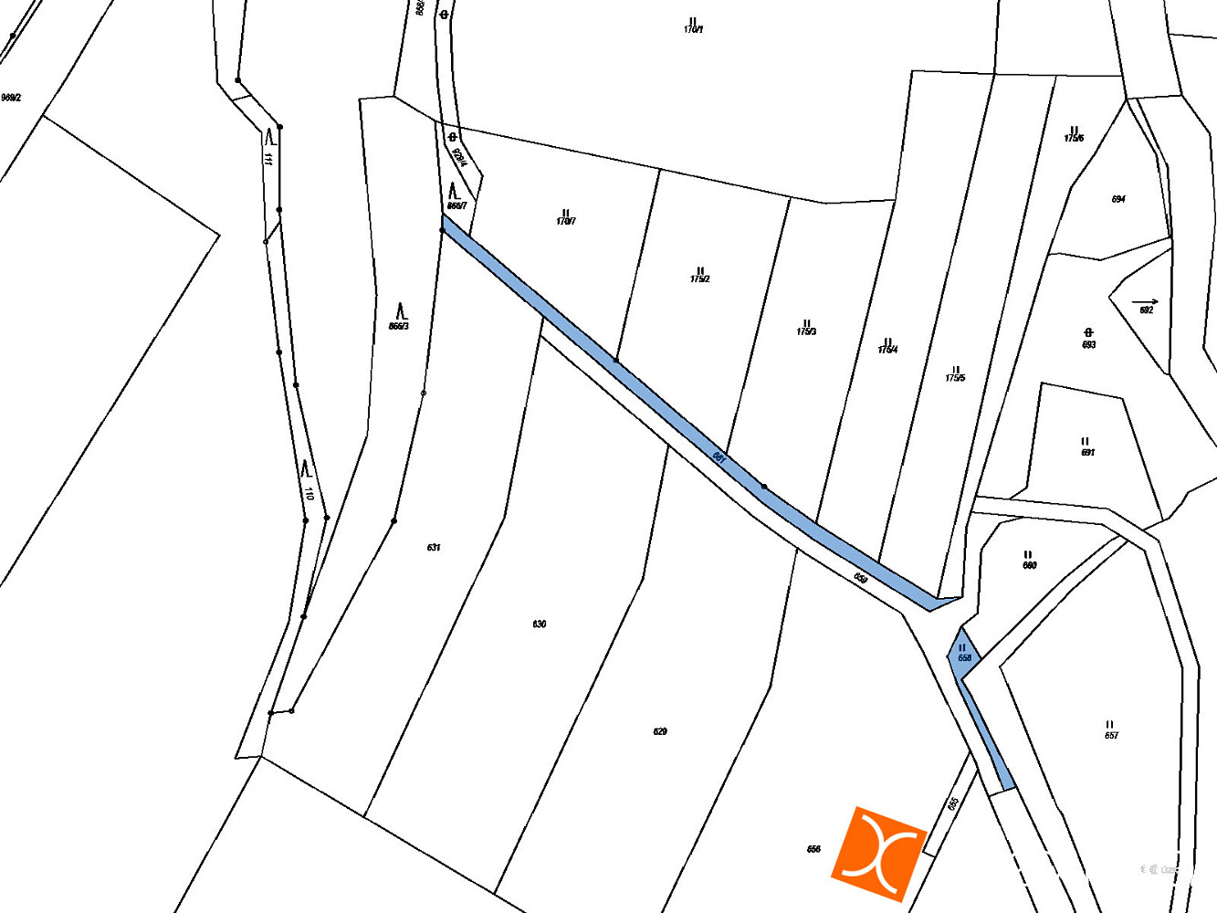 Prodej pole 100 m² – fotografie 2