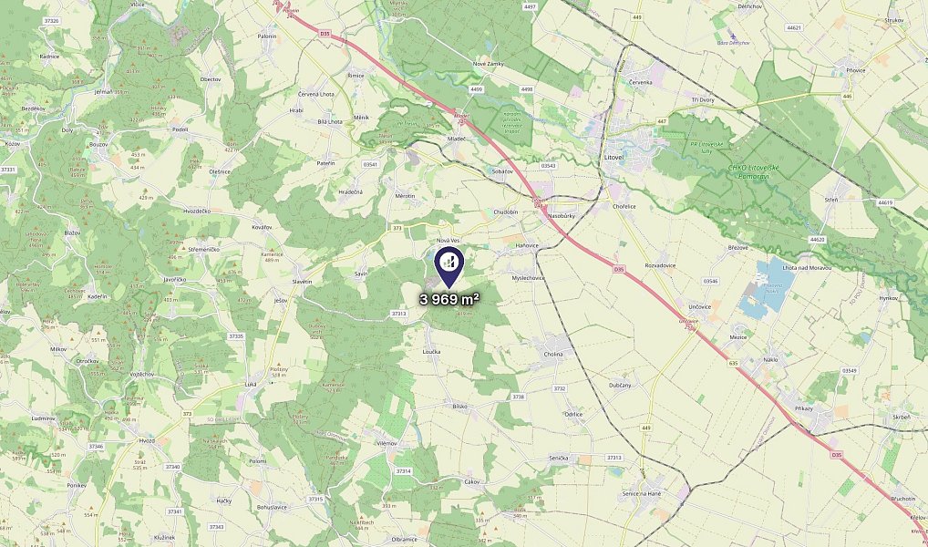 Prodej pole 3 969 m², Litovel – náhled fotky 3
