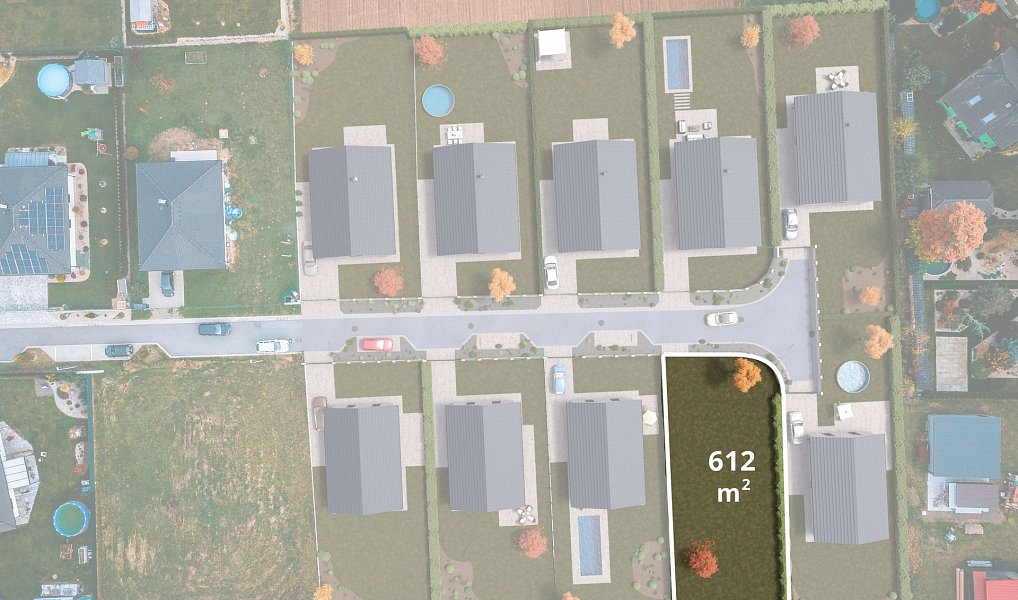 Prodej stavebního pozemku 612 m², Labské Chrčice – fotka 1 z 18