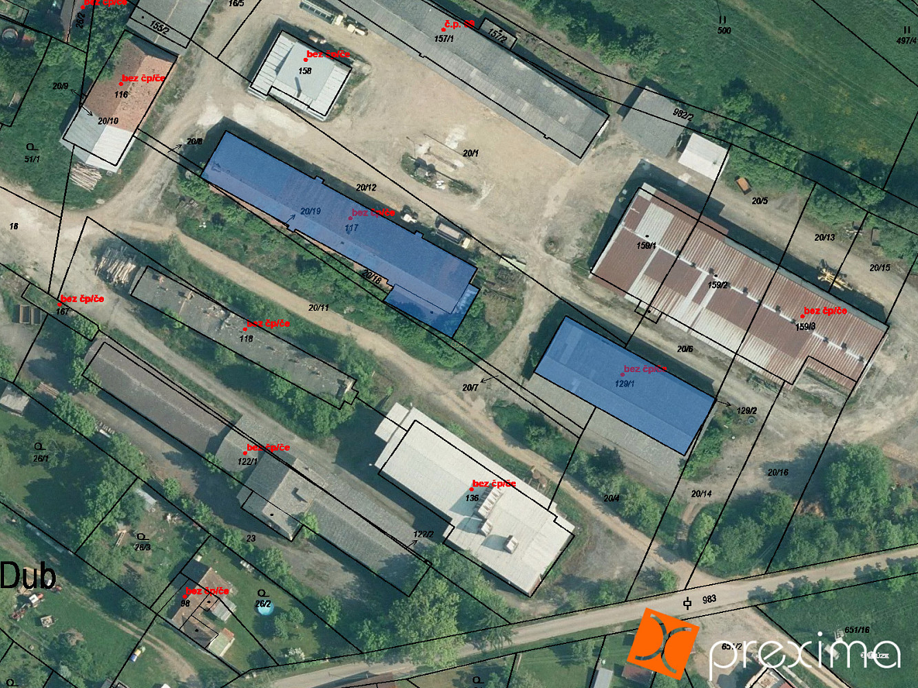 Prodej zemědělského objektu 1 500 m², Dub