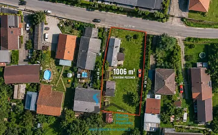 Prodej stavebního pozemku 1 006 m², Hněvčeves, okres Hradec Králové