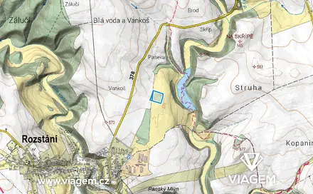Prodej pole 1 454 m², Rozstání, okres Prostějov