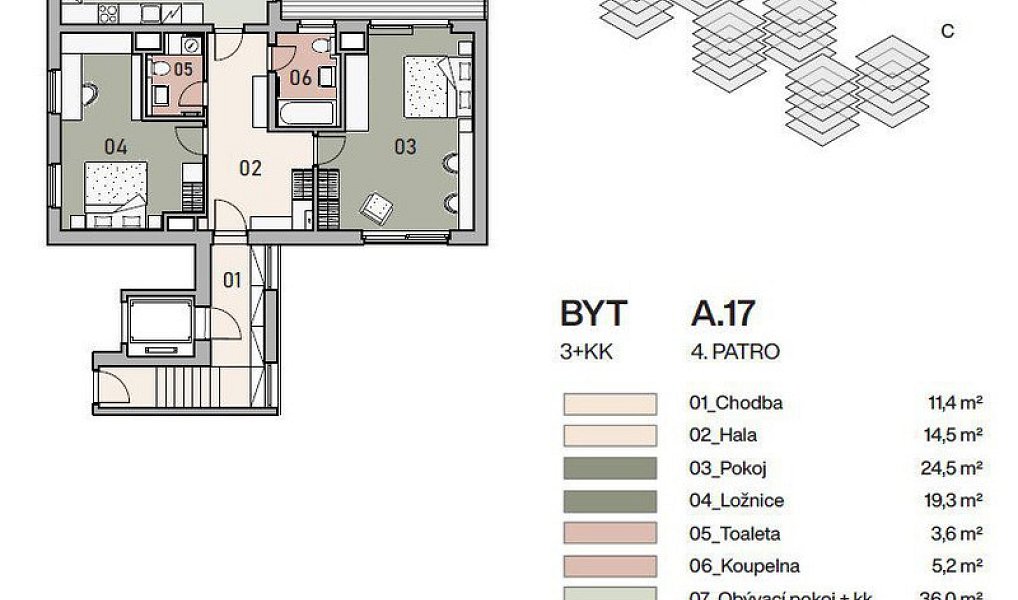 Prodej bytu 3+kk 119 m², Praha – náhled fotky 6
