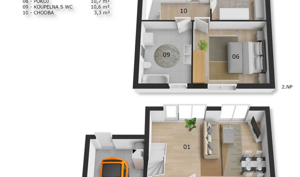 Prodej domu 127 m² s pozemkem 456 m², Chotětov – náhled fotky 3