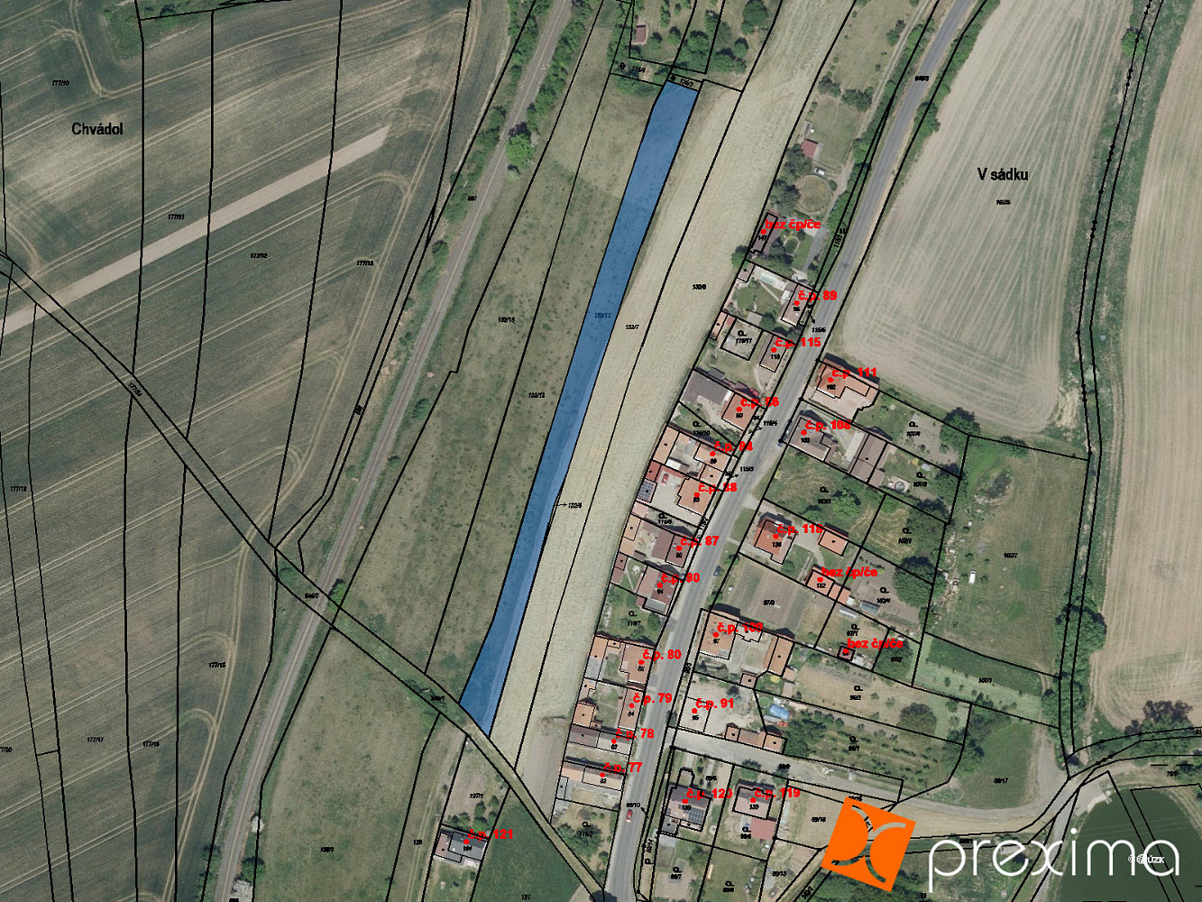 Prodej stavebního pozemku 2 044 m², Hřivice