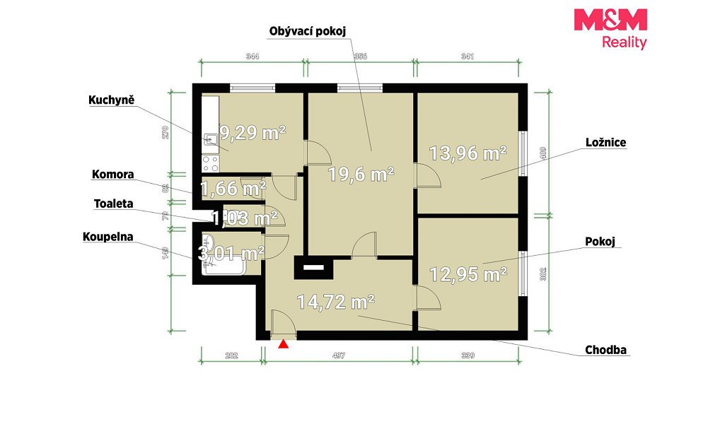 Prodej bytu 3+1 76 m², Plzeň – náhled fotky 4