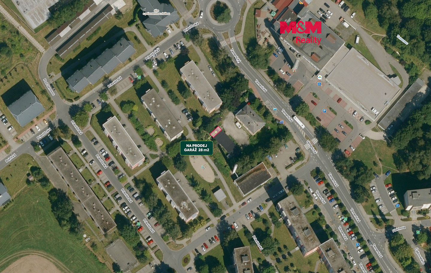 Prodej garáže 28 m2 v Šumperku, ul. Temenická