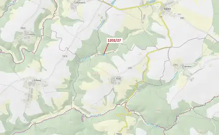 Dražba lesa 2 055 m², Čestín