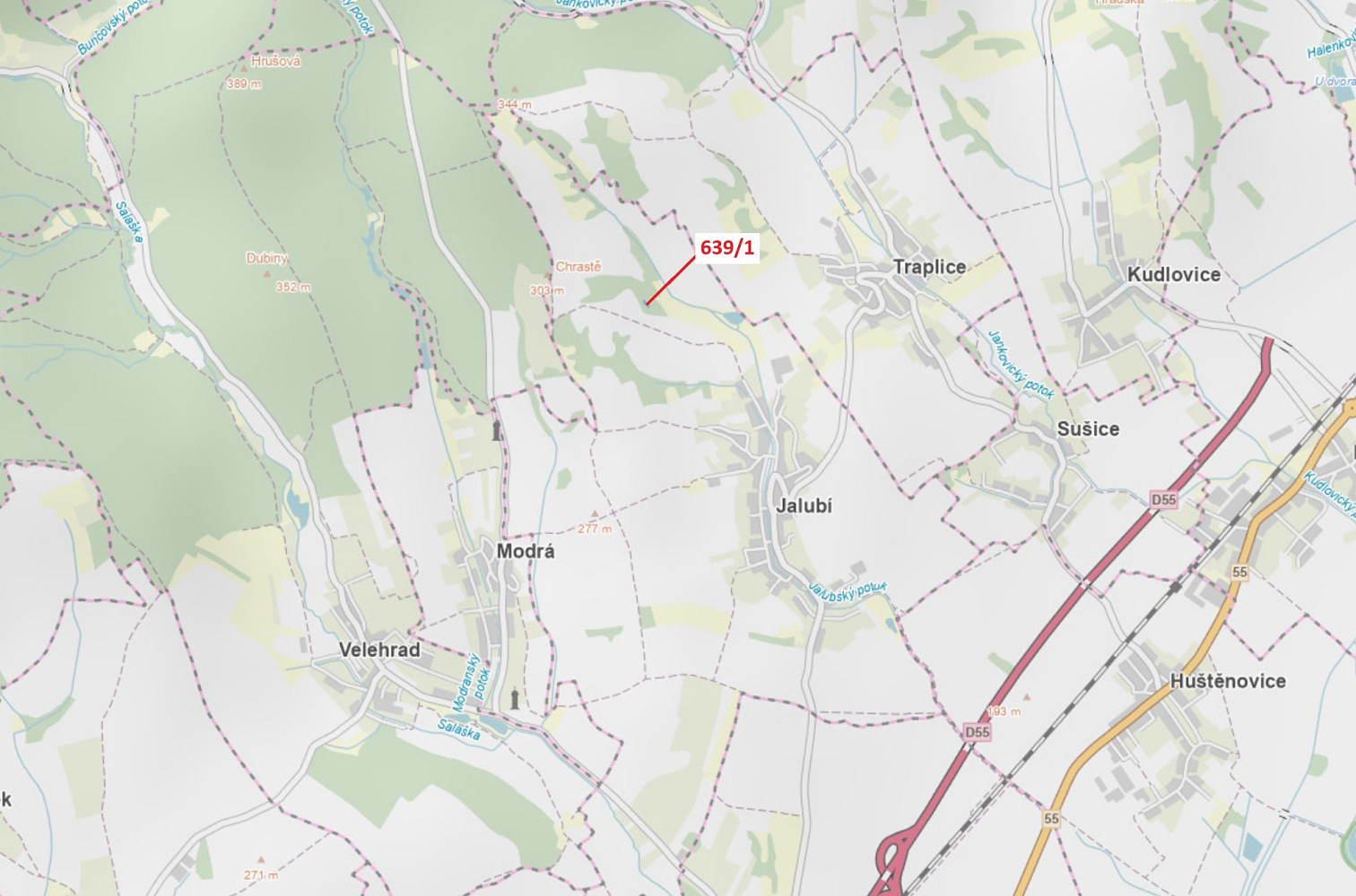 Dražba lesa 453 m²