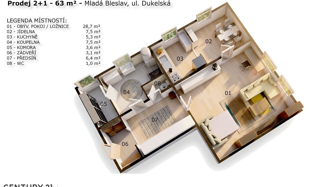 Prodej bytu 2+1 68 m², Mladá Boleslav – náhled fotky 5