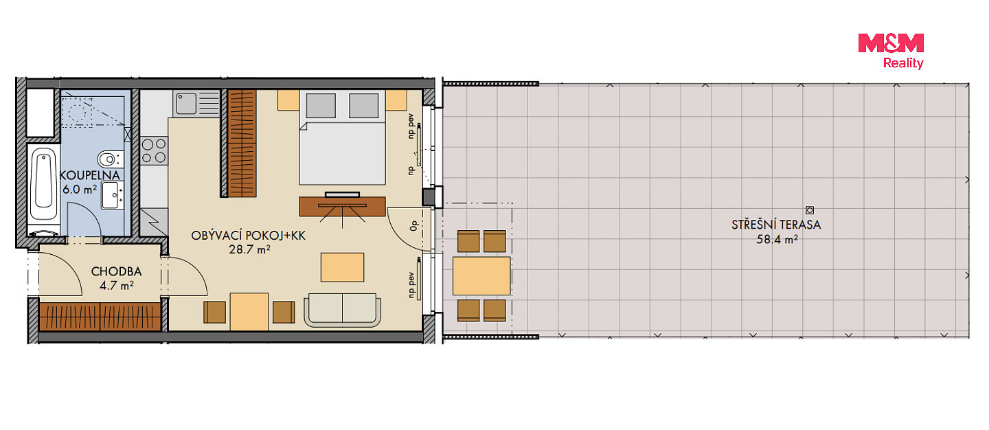 Prodej bytu 1+kk 41 m² — photo 2