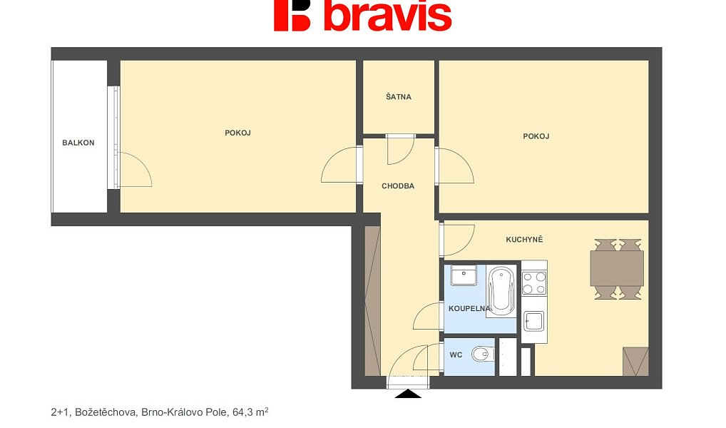 Prodej bytu 2+1 64 m², Brno – náhled fotky 5
