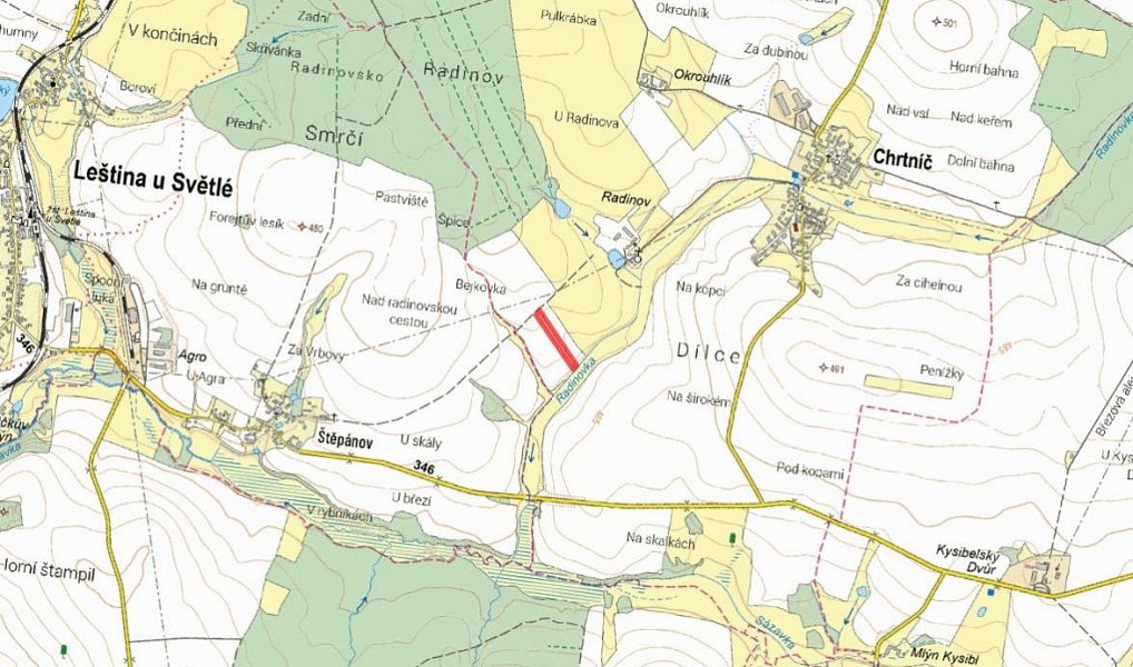 Prodej pole 6 253 m², Chrtníč – náhled fotky 2