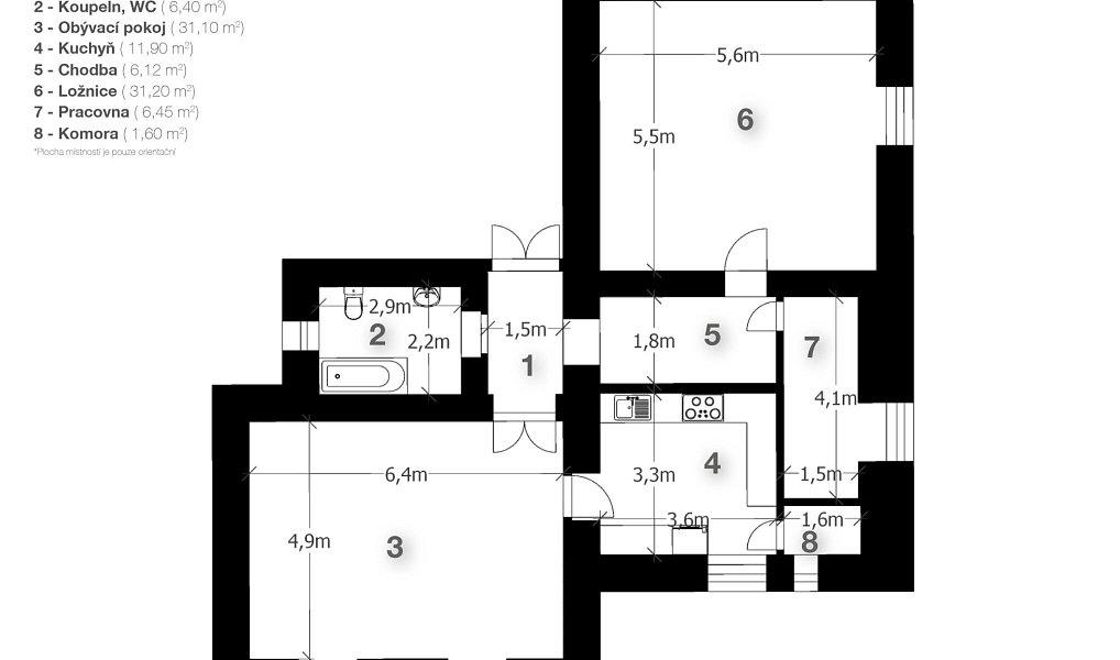 Prodej bytu 3+1 98 m², Zdice – náhled fotky 4