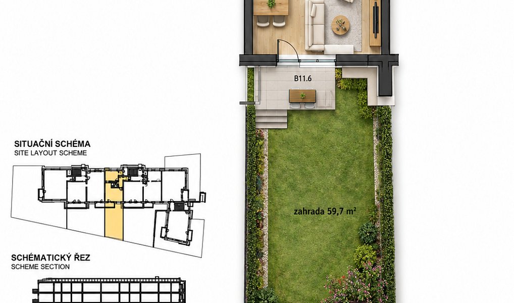 Prodej bytu 2+kk 56 m², Horoměřice – náhled fotky 10
