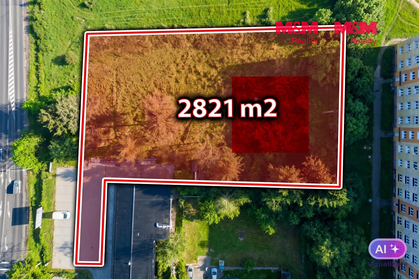 Prodej komerčního pozemku 2 821 m²