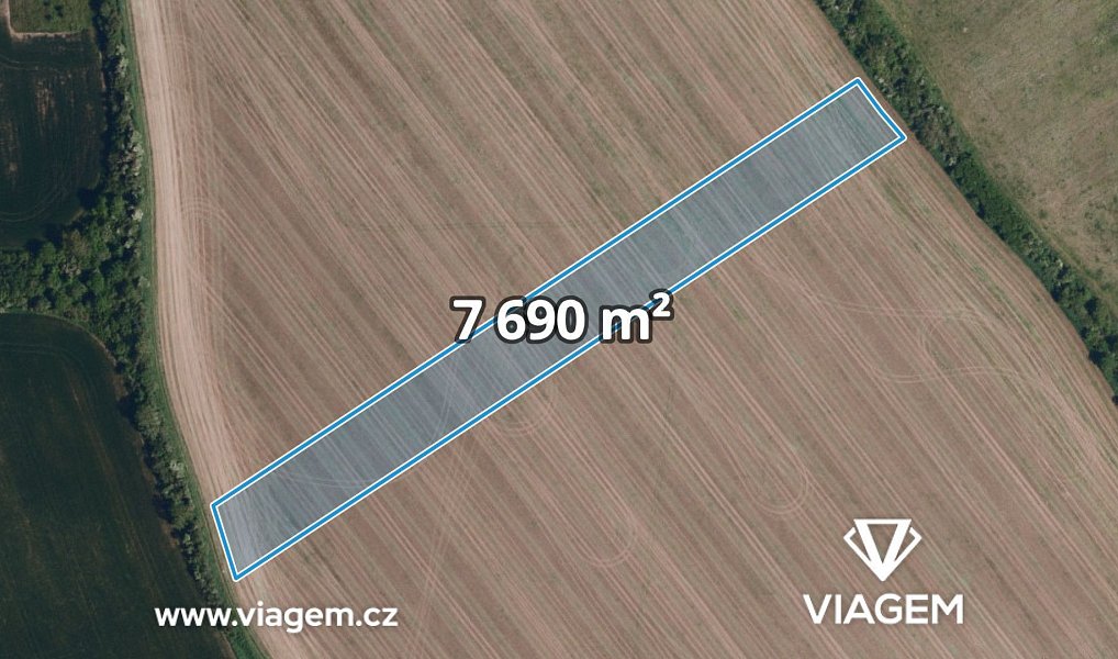 Prodej pole 7 690 m², Kurdějov – fotka 1 z 5