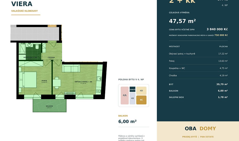 Prodej bytu 2+kk 40 m², Valašské Klobouky – náhled fotky 14