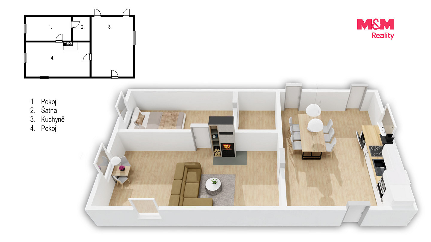 Prodej chaty/chalupy 57 m² s pozemkem 407 m² – fotografie 5