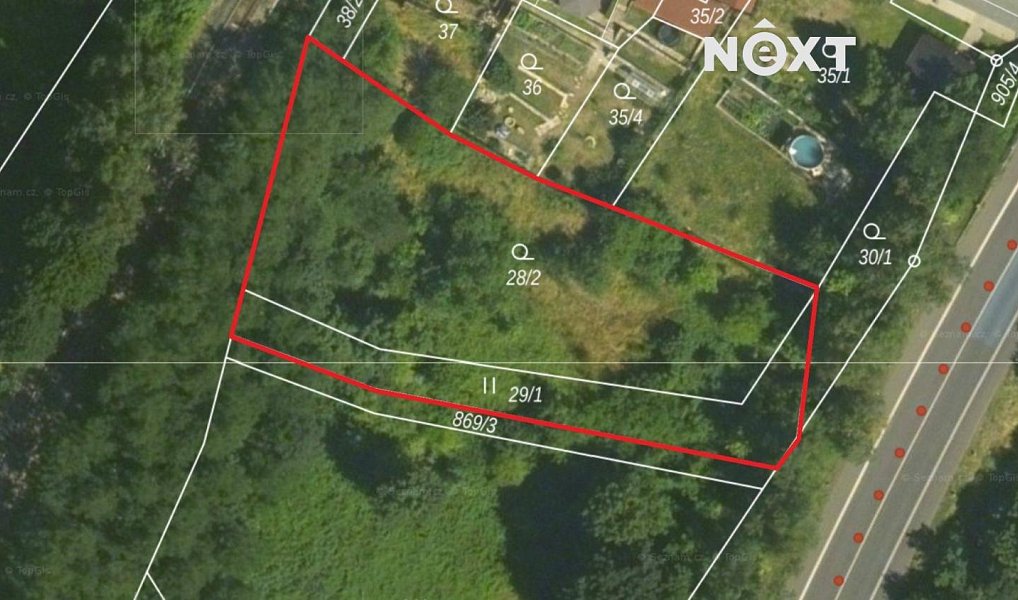 Prodej stavebního pozemku 1 481 m², Hrob – náhled fotky 3