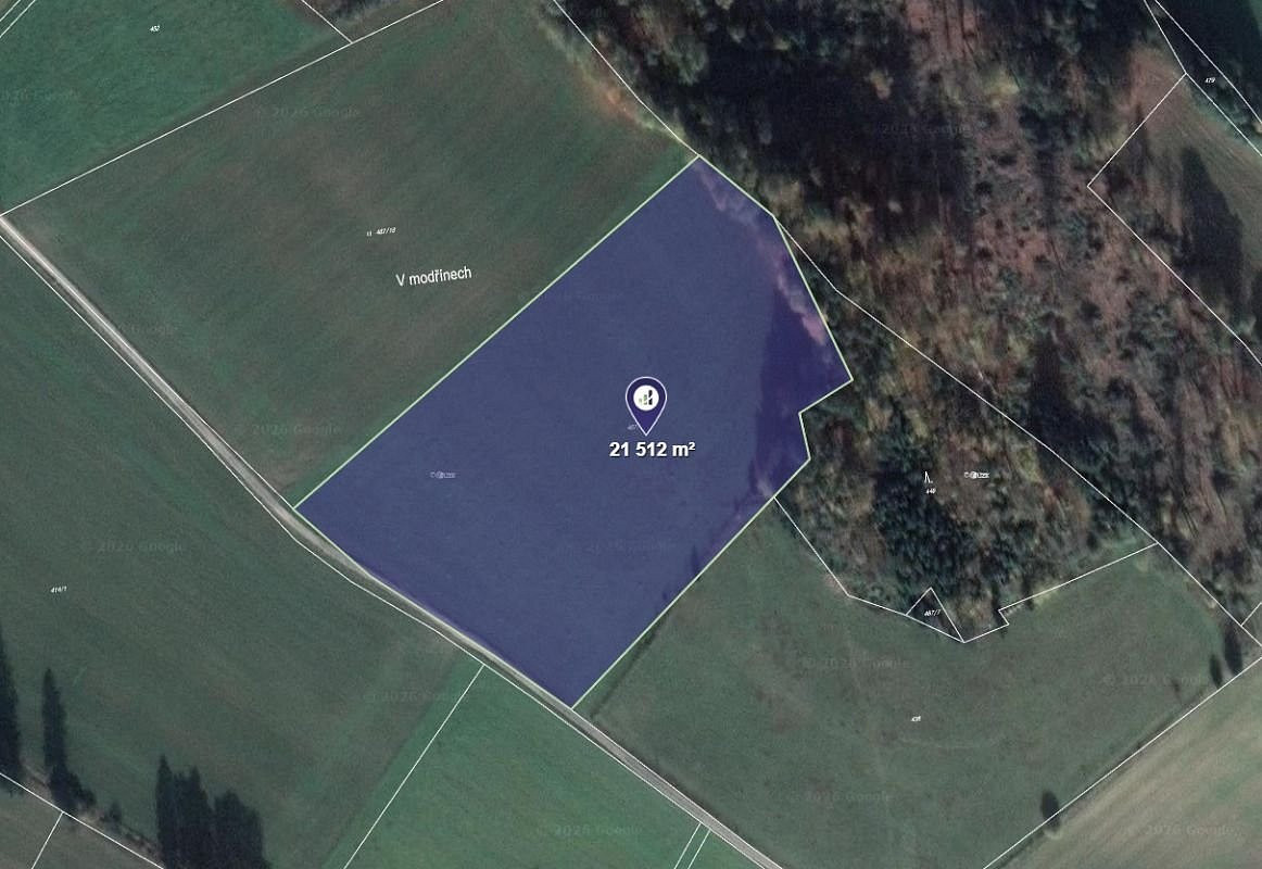 Prodej pole 21 512 m²