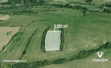 Prodej pole 1 120 m², Jistebnice, okres Tábor