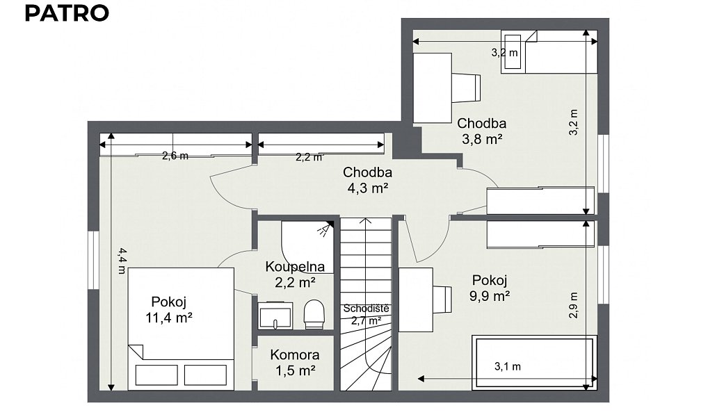 Prodej domu 89 m² s pozemkem 421 m², Psáry – náhled fotky 54