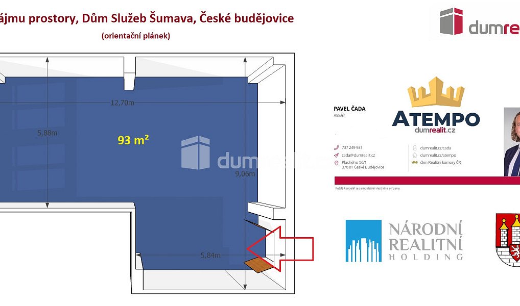 Pronájem obchodních prostor 55 m², České Budějovice – náhled fotky 15