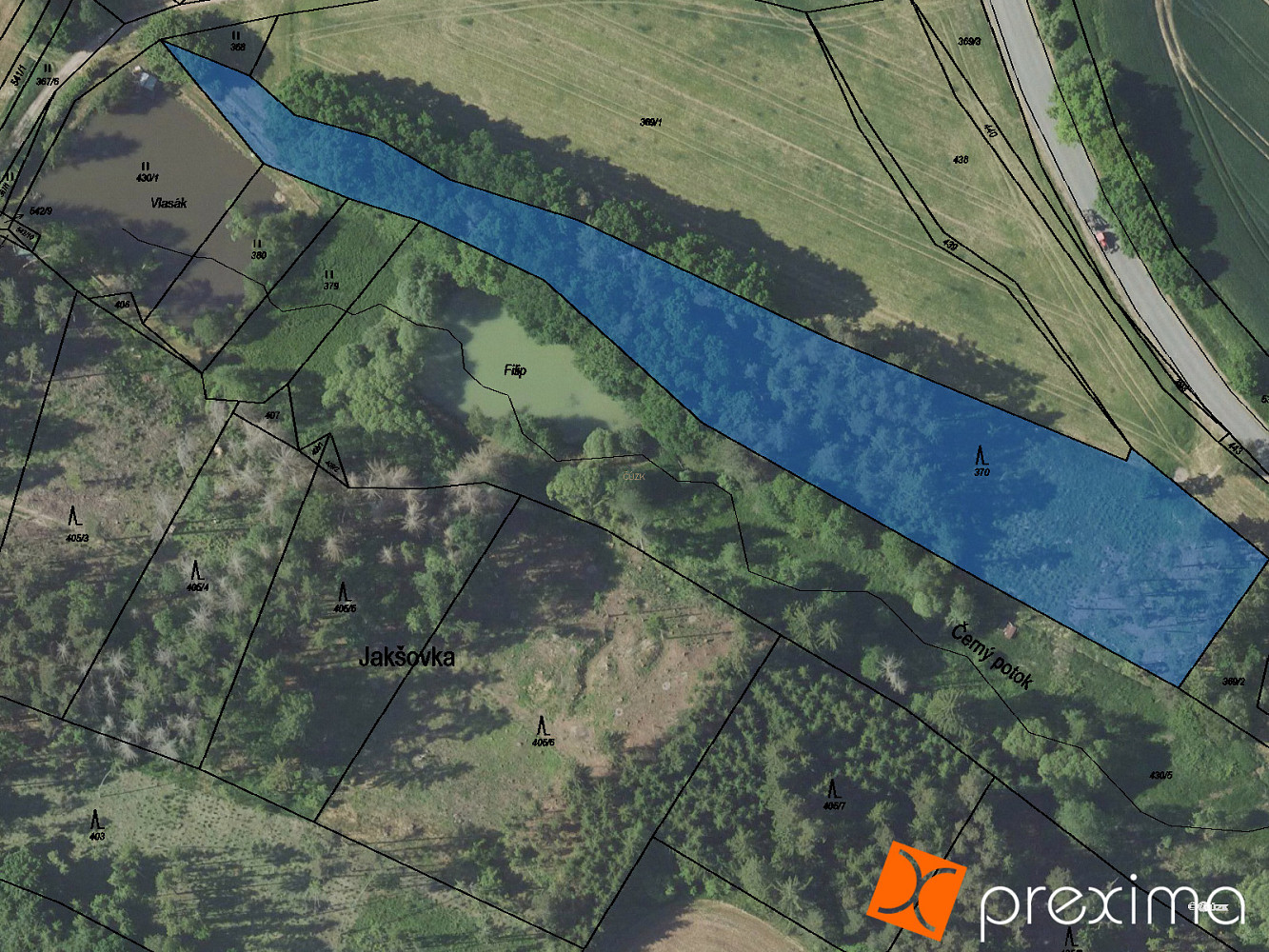 Prodej lesa 208 m²