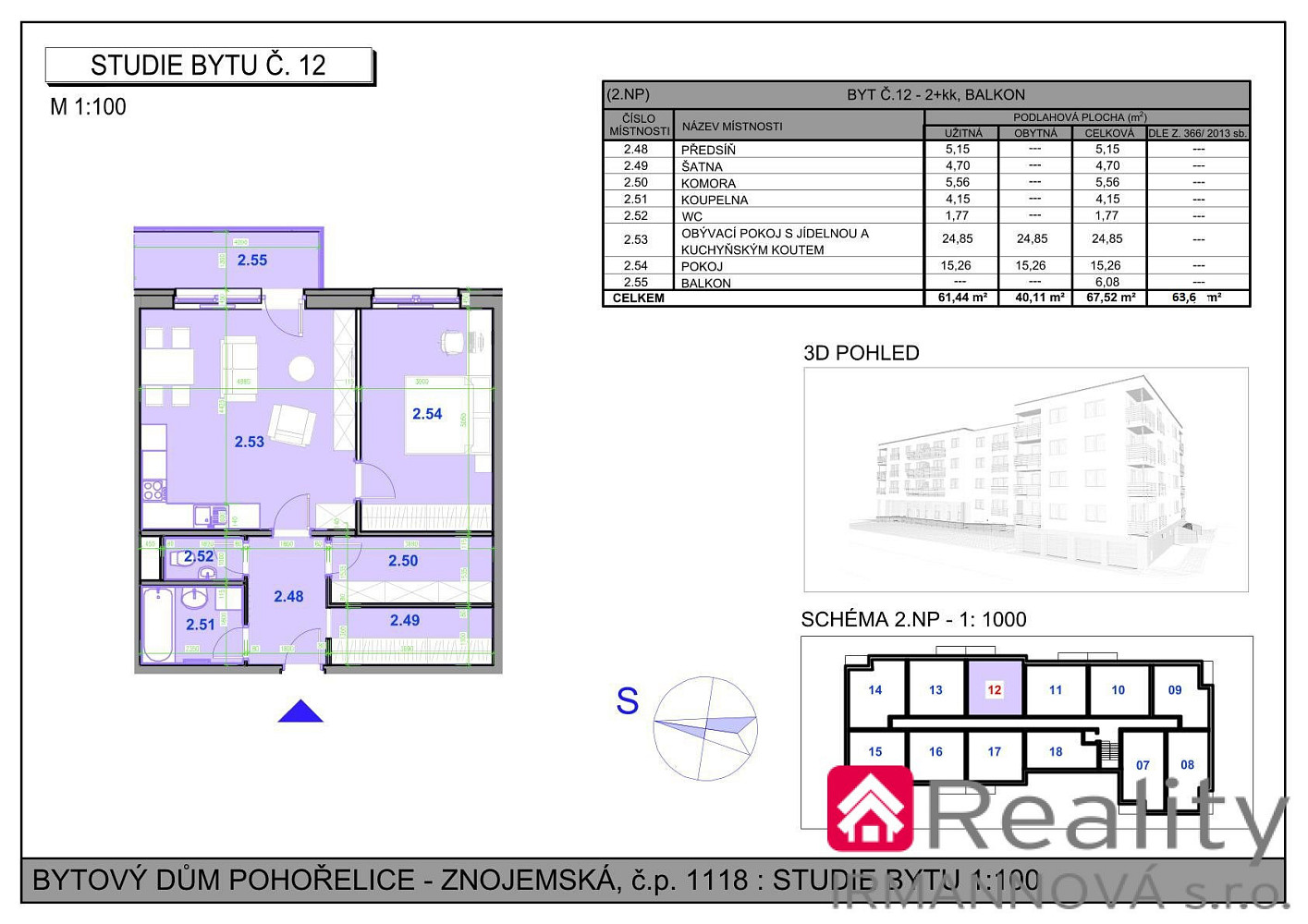 Prodej bytu 2+kk 61 m² – fotografie 2